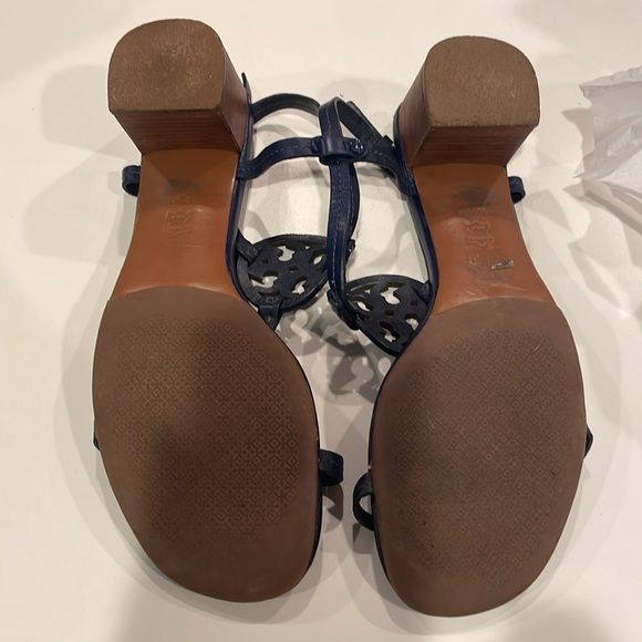 Tory Burch blue leather sandals size 10.5 - Picture 4 of 5